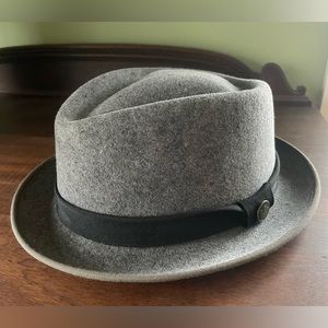 Goorin Bros. XXL Slick Carter grey porkpie hat EUC